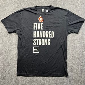 Five Hundred Strong T-Shirt Mens Large Black Custom Ink Graphic Short Sleeve